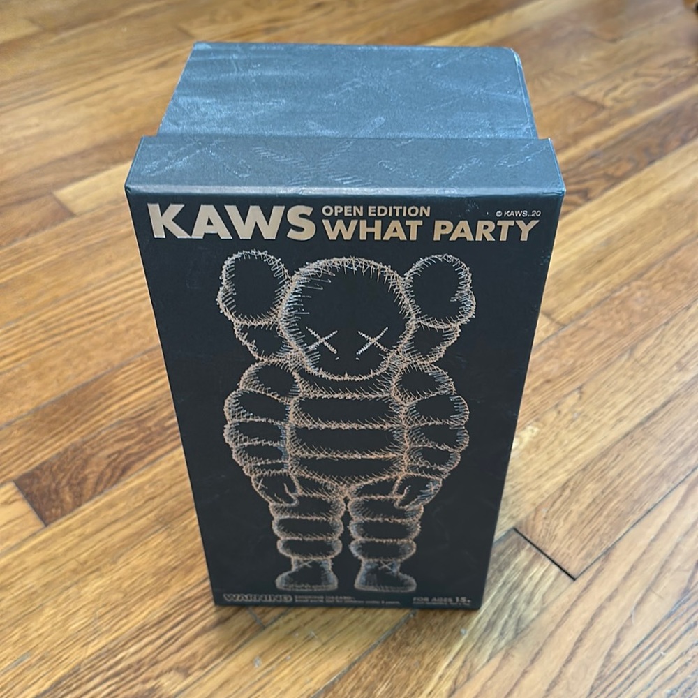 KAWS What Party Open Edition Black Medicom Toy